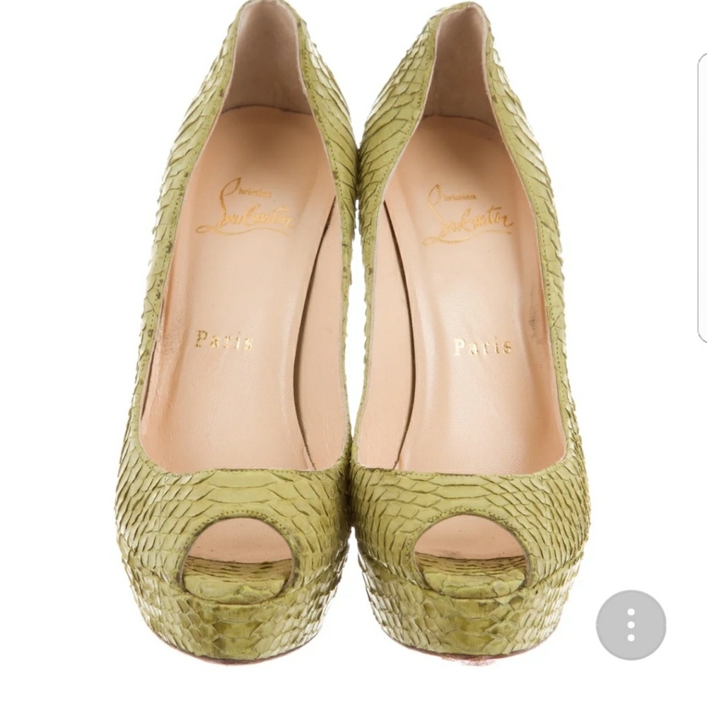 Louboutin peep toe pumps